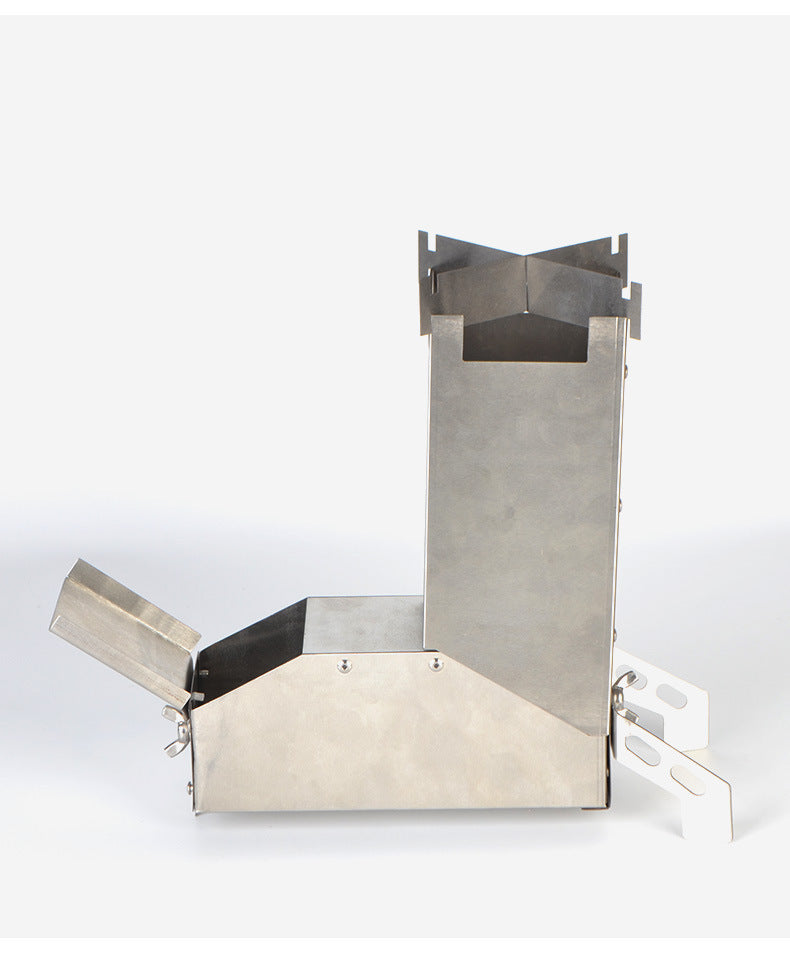 Outdoor stainless steel folding barbecue grill