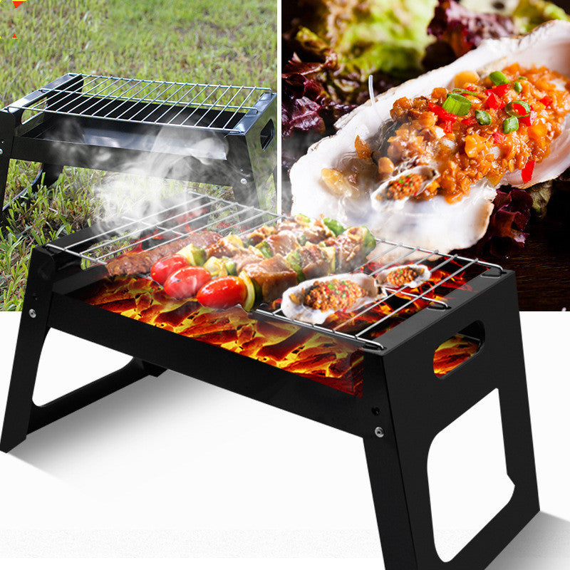 Folding Outdoor Barbecue Grill