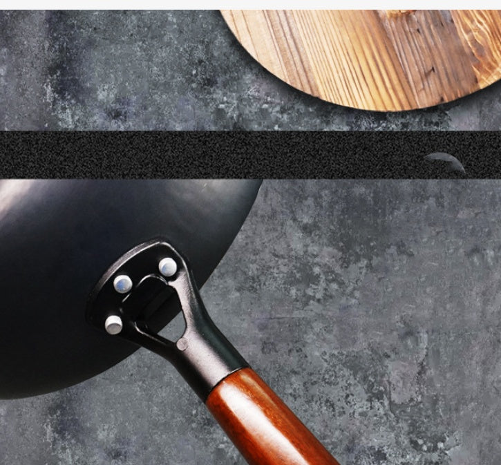 Bottom Uncoated Wok Frying Pan