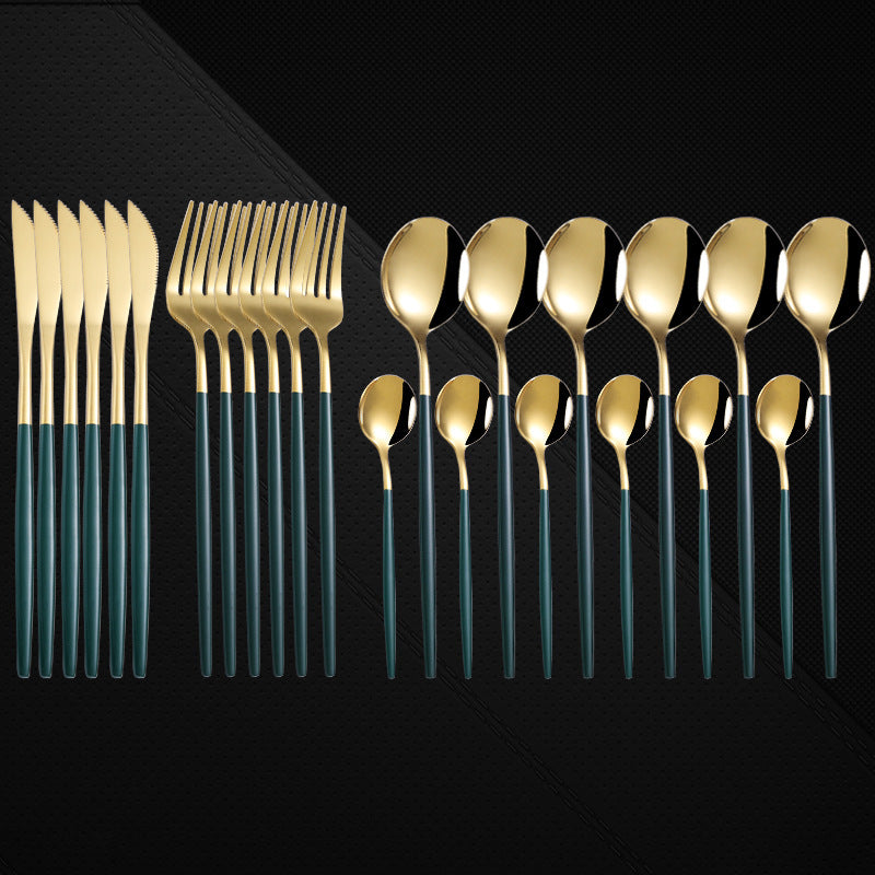 24 Pieces Set Spoon And Fork Western Cutlery