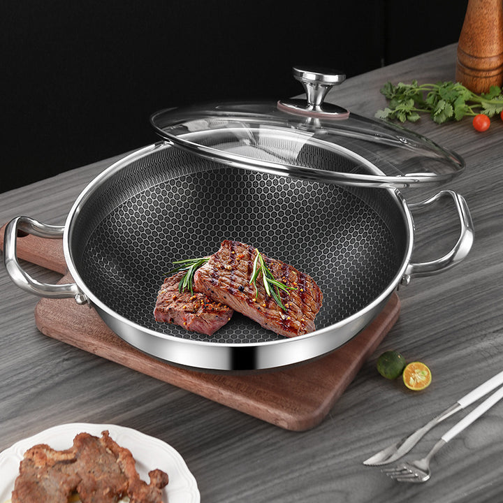 Double-sided Honeycomb Screen Braising Frying Pan