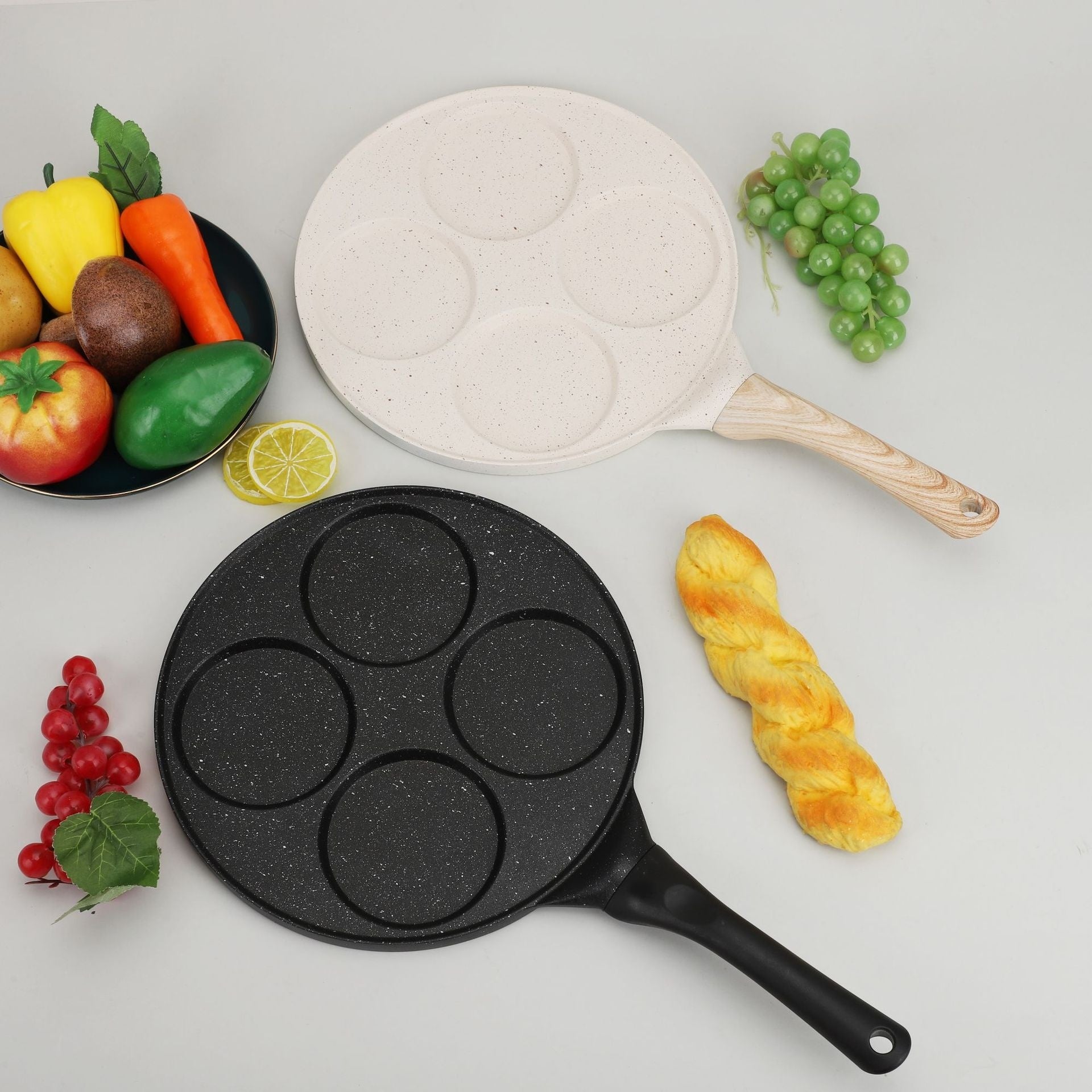 Non-stick Four-hole Aluminum Frying Pan