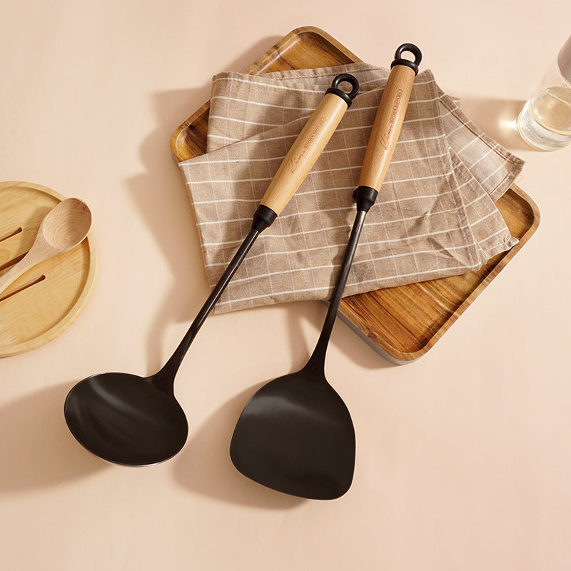 Wooden Handle Shovel Cooking Utensils Set