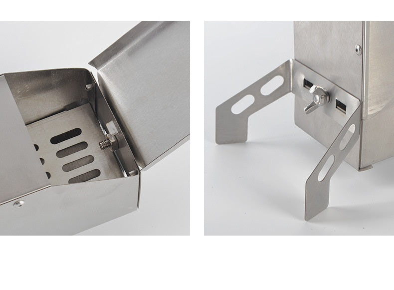 Outdoor stainless steel folding barbecue grill