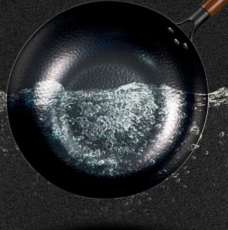 Bottom Uncoated Wok Frying Pan