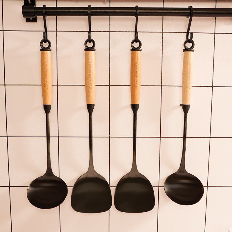 Wooden Handle Shovel Cooking Utensils Set