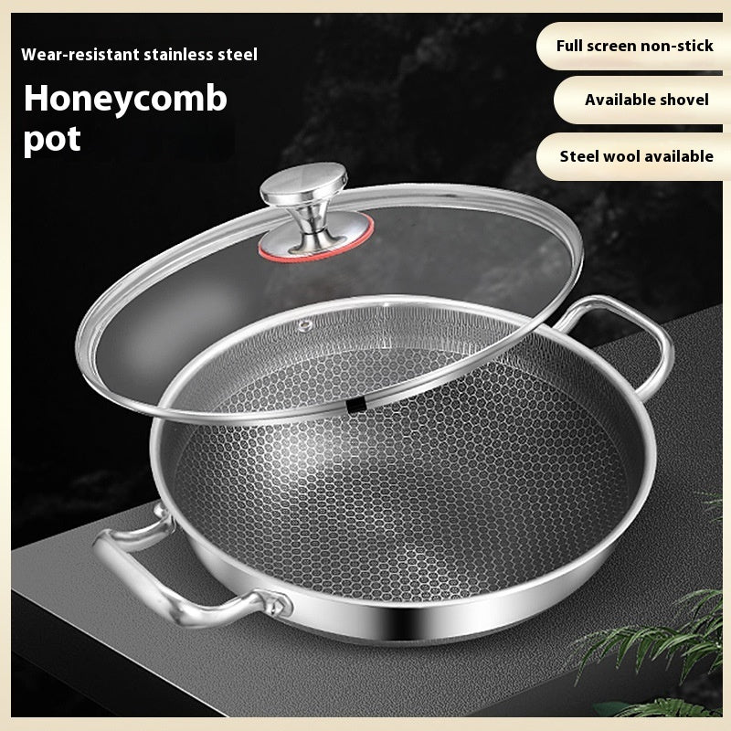 Double-sided Honeycomb Screen Braising Frying Pan