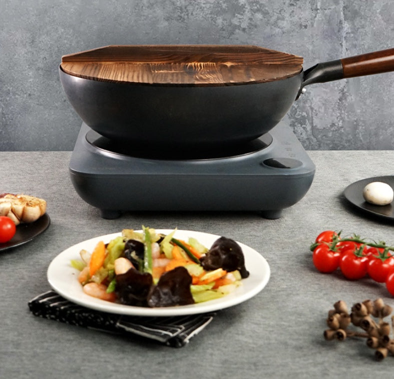 Bottom Uncoated Wok Frying Pan