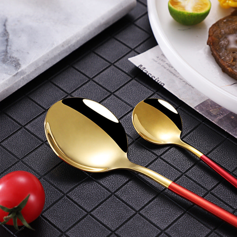 24 Pieces Set Spoon And Fork Western Cutlery